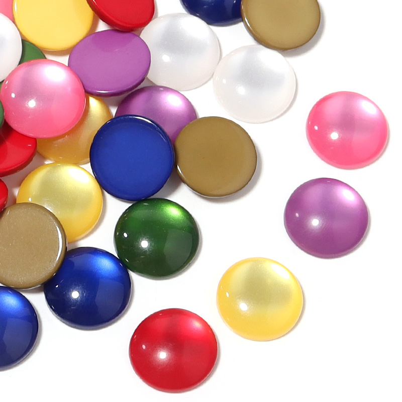 Jewelry Making Gemstones - 50 szt. Mieszane Kolory Żywiczne Kaboszony