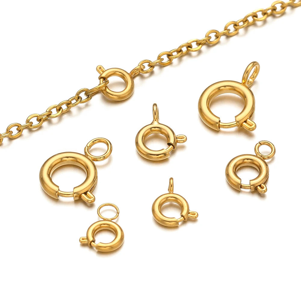 Jewelry Making Metal - 10 szt. Zapięcia sprężynowe ze stali