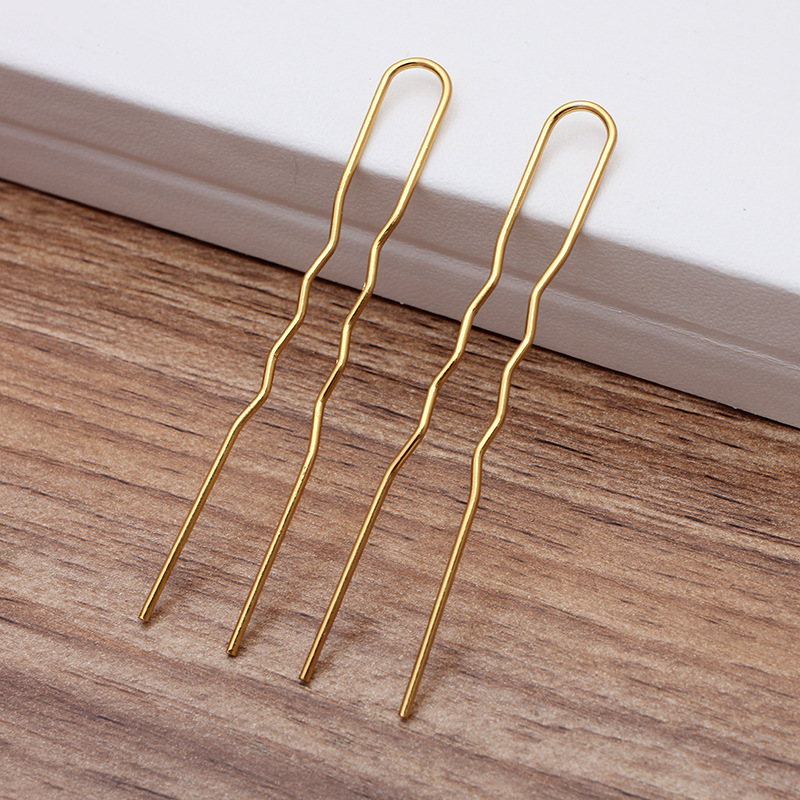 Jewelry Making Workshops - 50 szt. Proste metalowe wsuwki do