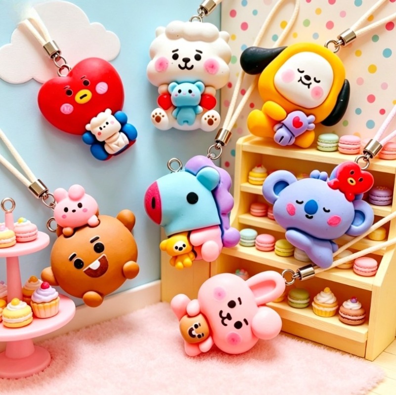 7 szt. BT21 Żywiczne Charmsy z – Jewelry Making Necklaces recenzja i cena