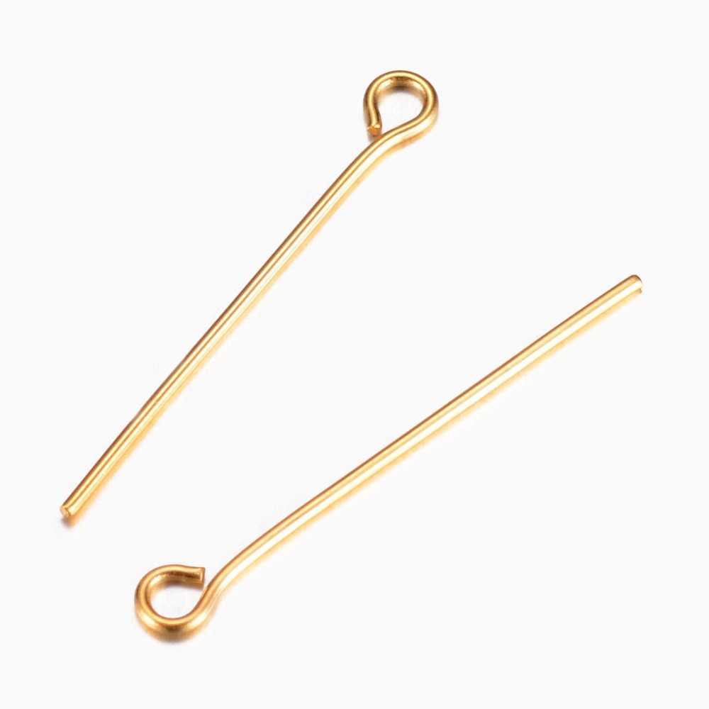 20 szt. złotych szpilek z oczk – Jewelry Making Head Pins recenzja i cena